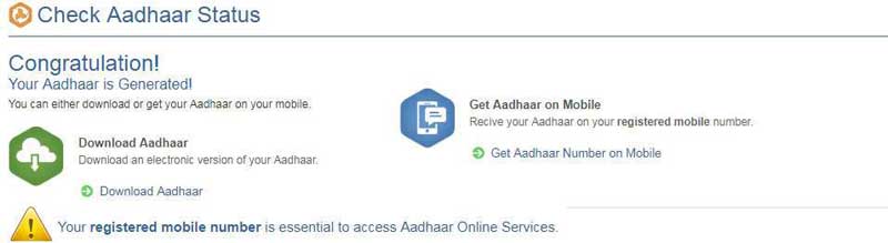 image for check aadhar status online step 5 