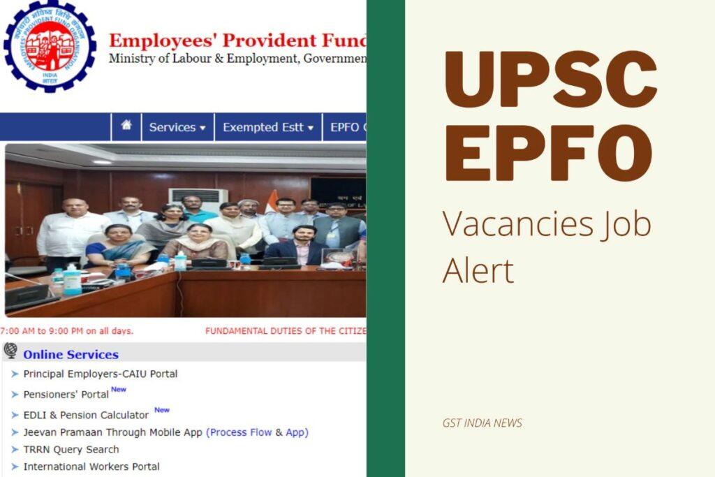 UPSC epfo job vacancies 2023