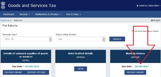 When to file GSTR3B Return filing due date pic