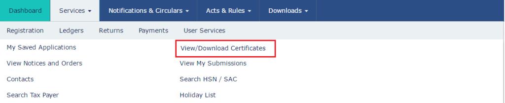 gst registration certificate download online pic
