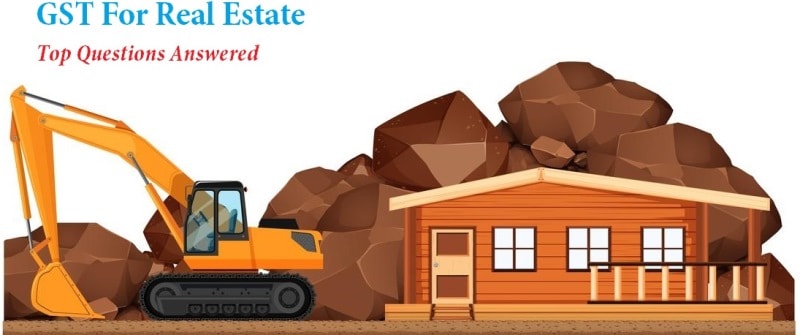 picture for gst for real estate in india with FAQ 