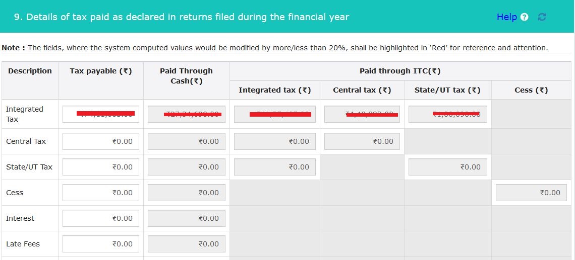 GSTR 9 Annual Return Filing | Format in Excel and pdf