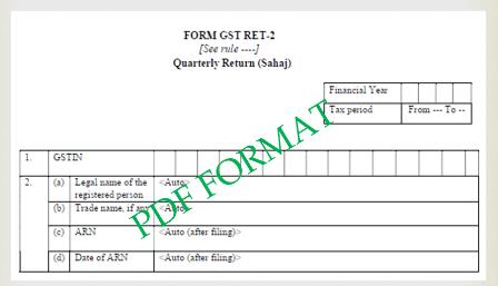 gst ret 2 format pdf download
