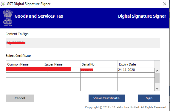 image for gst signature window for https://127.0.0.1:1585