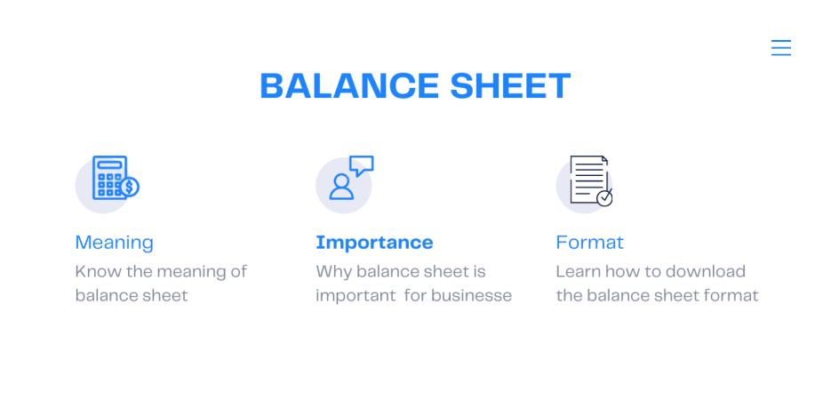 balance sheet format for company