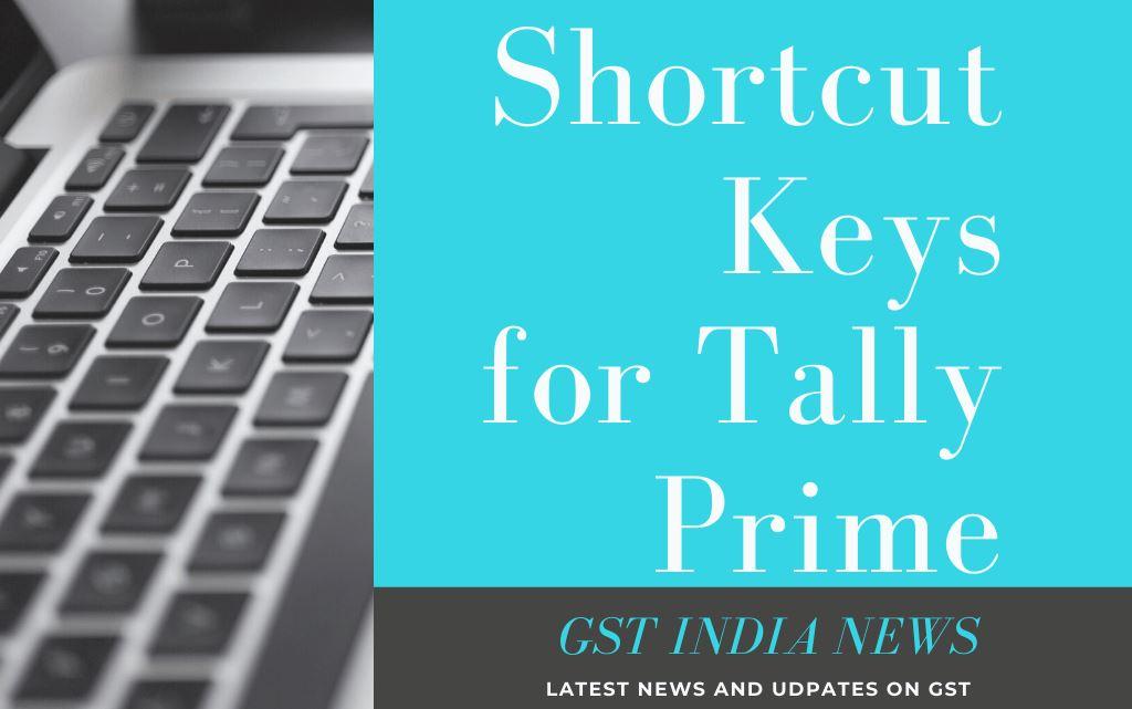 tally prime shortcut keys list